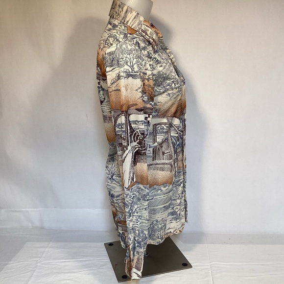 Vintage 70’s  Disco Shirt Women’s Unisex size Medium By Pinwinnie - Picture 4 of 13